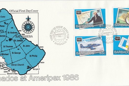 Barbados 1986 | Ameripex 86 International Stamp Exhibition FDC