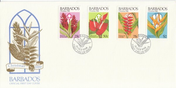 Barbados 1986 | Christmas Flowers 1986 FDC