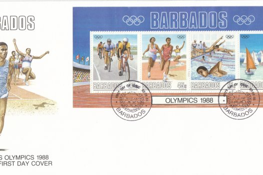 Barbados 1988 | Barbados Olympics Souvenir Sheet FDC