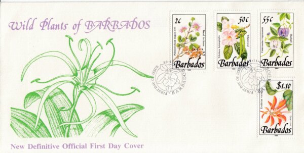 Barbados 1989 | Wild Plants of Barbados Definitive FDC (2)