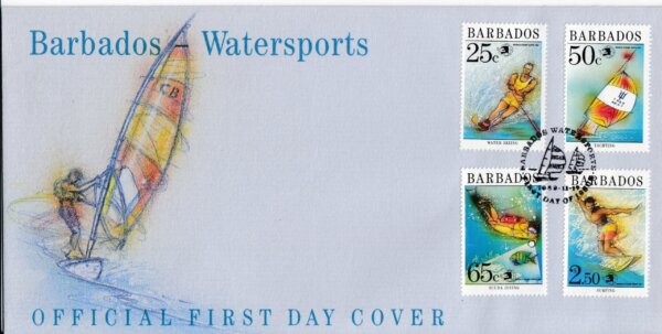 Barbados 1989 | Watersports in Barbados FDC