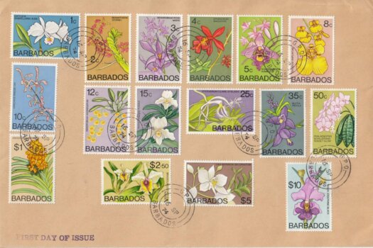 Barbados 1974 | Orchids of Barbados Definitives on plain FDC
