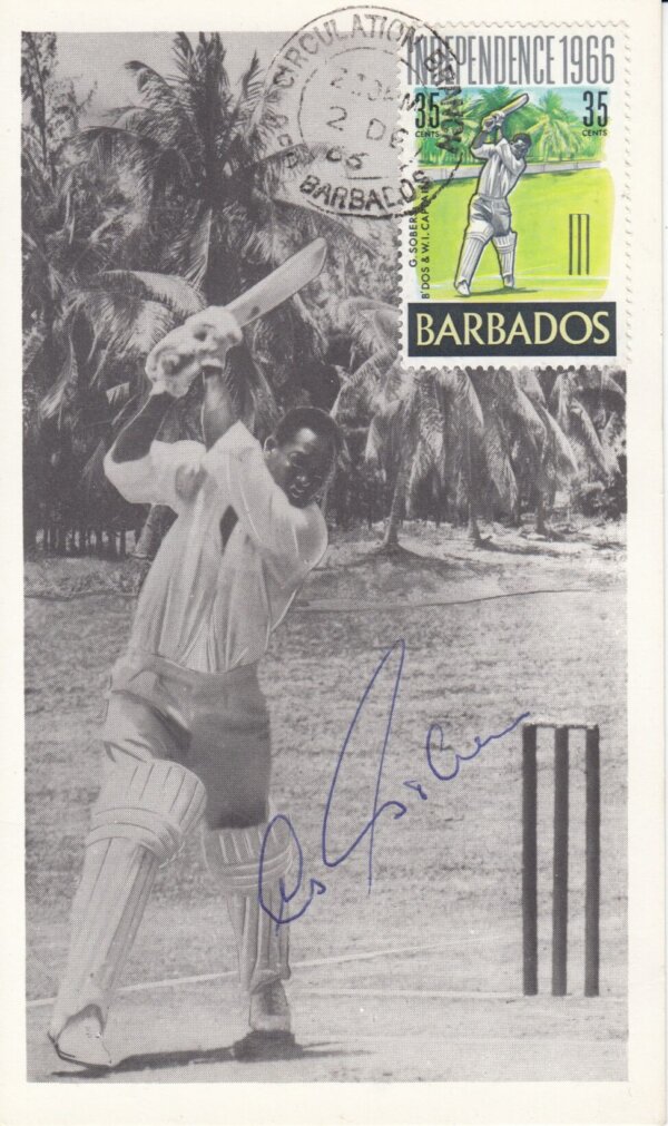 Barbados 1966 | Sir Garfield Sobers Signed First Day Maximum Card