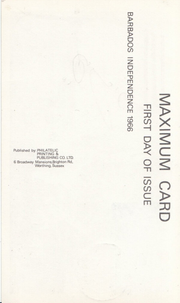 Barbados 1966 | Sir Garfield Sobers Signed First Day Maximum Card (reverse)