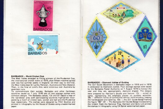 XVIIIth Congress of the Universal Postal Union, Rio de Janeiro 1979 - Barbados stamp booklet page 1