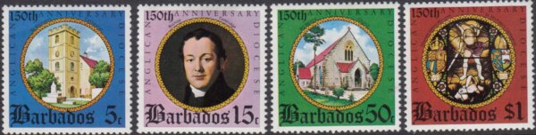 Barbados SG526-529 | 150th Anniversary of Anglican Diocese in Barbados