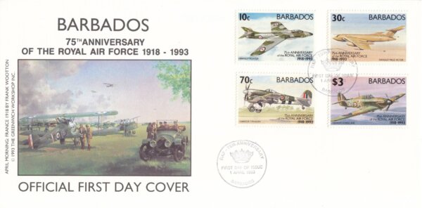 Barbados 1993 | 75th Anniversary of Royal Air Force FDC