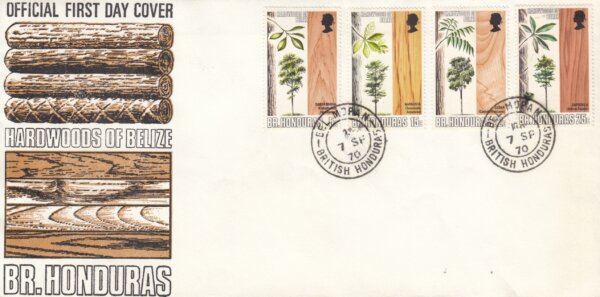 British Honduras 1970 | Hardwoods of Belize FDC