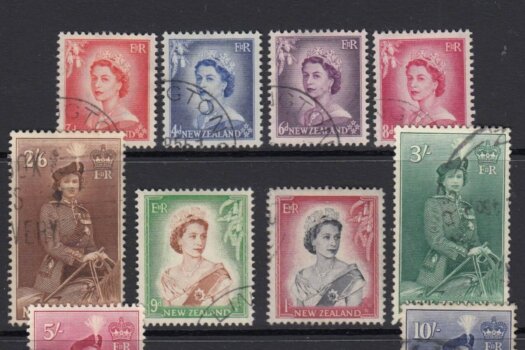 New Zealand SG723-736 | 1953-59 QEII Definitive set (Used)