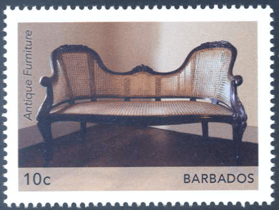 Barbados Stamps| Barbados Antique Furniture 10c Settee