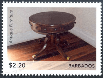 Barbados Stamps| Barbados Antique Furniture $2.20 Antique Table