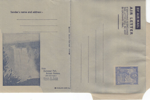 British Guiana 6c Airmail Air Letter - full view