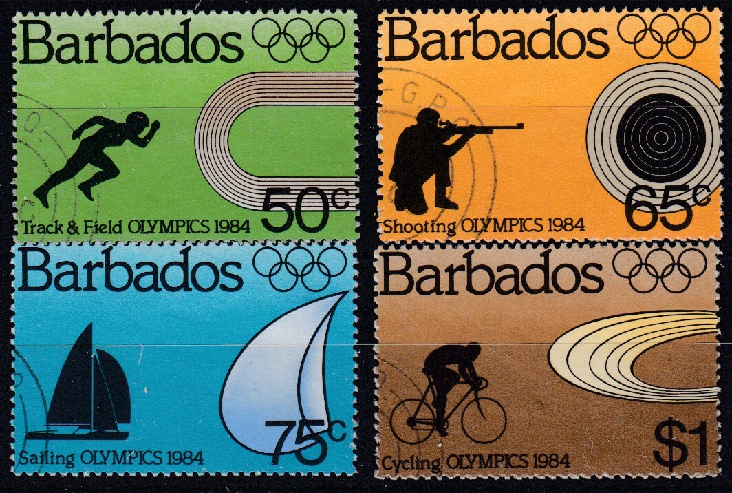 Barbados SG745-748 | Olympic Games Los Angeles 1984 (used)