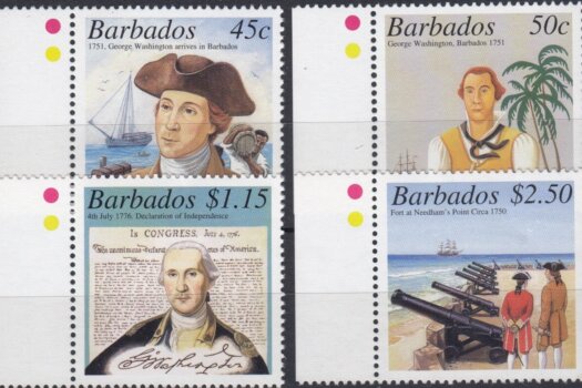 Barbados SG1193-1196 | 250th Anniversary of George Washington's visit to Barbados