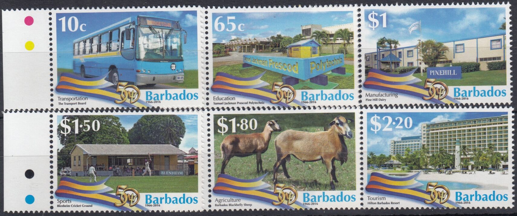 Barbados SG1454-1459| 50th Anniversary of Independence in Barbados