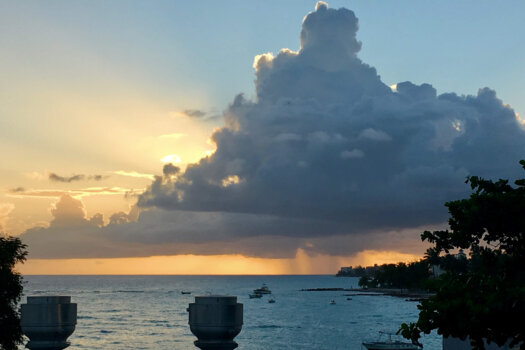 Sunset looking west from St Lawrence Gap, Barbados