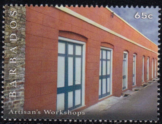 65c Artisan's Workshops | Synagogue Block restoration | Barbados Stamps