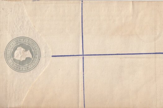 Barbados Registered Envelope 4d Grey | H&G 4