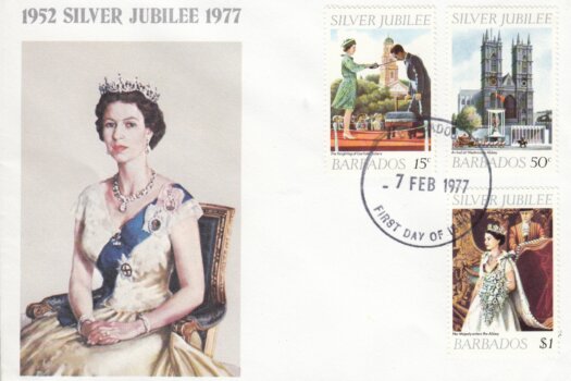 Barbados 1977 | Silver Jubilee Illustrated FDC