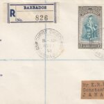 Inauguration of B.W.I University College Barbados FDC 1951 with pre printed inscription on left and Christ Church cancel