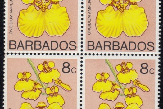 8c stamp block of four from Barbados 1974 Stamp Booklet