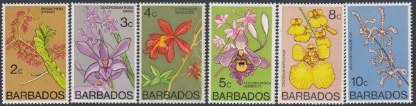 Barbados SG485-500 | Full Set - Orchids of Barbados Definitives 1974-77 (1)