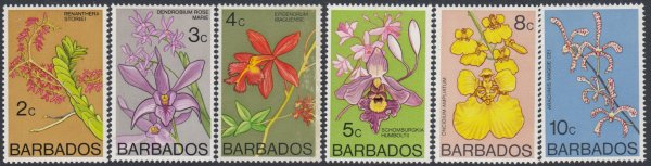 Barbados SG485-500 | Full Set - Orchids of Barbados Definitives 1974-77 (1)