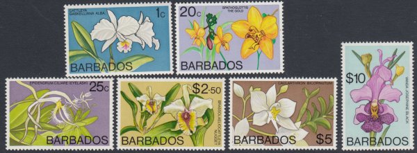 Barbados SG485-500 | Full Set - Orchids of Barbados Definitives 1974-77 (3)