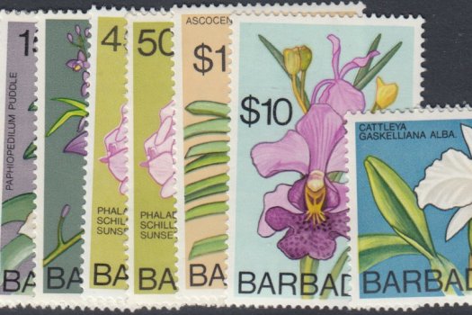 Barbados SG485-500 | Full Set - Orchids of Barbados Definitives 1974-77