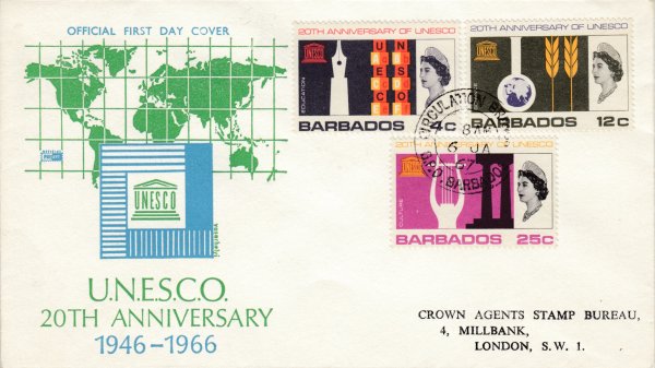 Barbados 1967 | 1967 UNESCO 20th Anniversary FDC