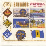 Barbados 1969 Independence of the Boy Scout Association Mini Sheet FDC - plain cover