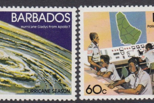 Barbados SG 685-688 | Hurricane Season