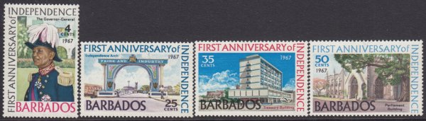 Barbados SG367-370 | First Anniversary of Independence