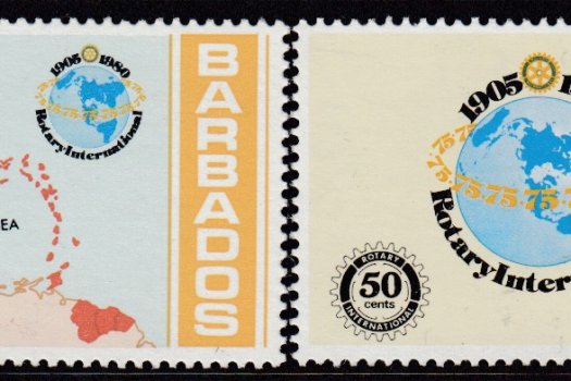 Barbados SG 651-654 | 75th Anniversary of Rotary International