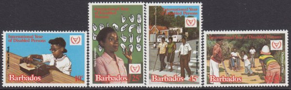 Barbados SG 670-673 | International Year of Disabled Persons