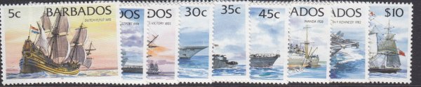 Barbados SG1029B-1042B| Ships Definitives 1997 imprint date