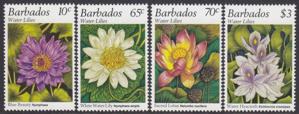 Barbados SG1062-1065 | Water Lilies