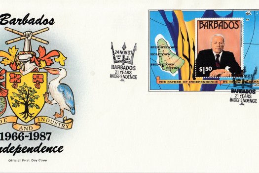 Barbados 1987 | 21st Anniversary of Independence Souvenir Sheet FDC