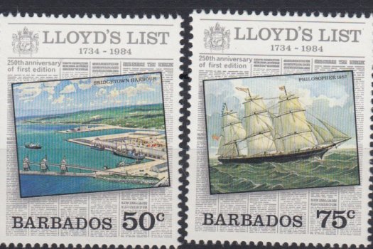 Barbados SG750-753 | Lloyds List 1984