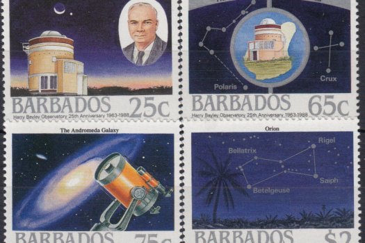 Barbados SG872-875 | 25th Anniversary of Harry Bayley Observatory