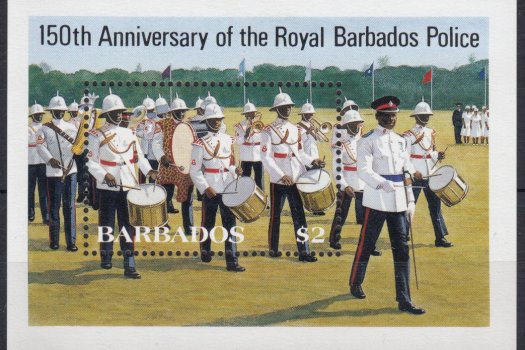 Barbados SGMS793 | 150th Anniversary of Royal Barbados Police Souvenir Sheet