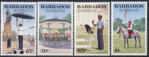 Barbados SG789-792 | 150th Anniversary of Royal Barbados Police