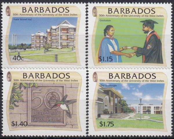 Barbados SG1125-1128 | 50th Anniversary of University of West Indies