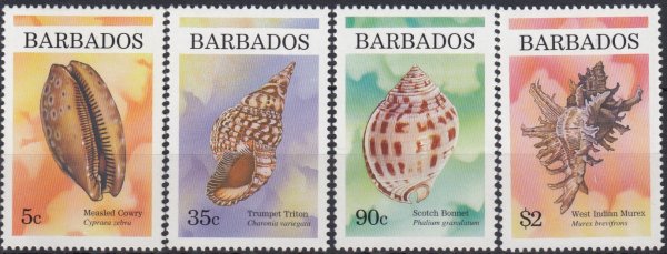 Barbados SG1107-1110 | Shells