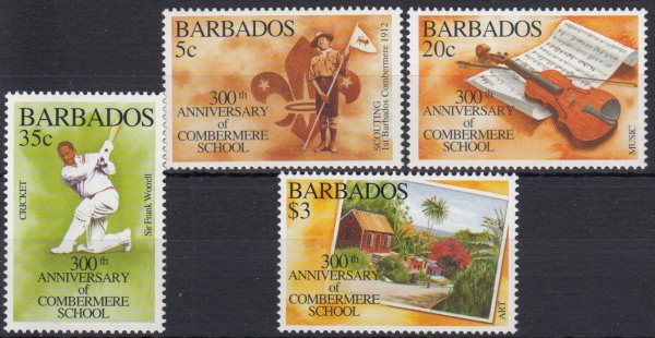 Barbados SG1053-1056 | 300th Anniversary of Combermere School