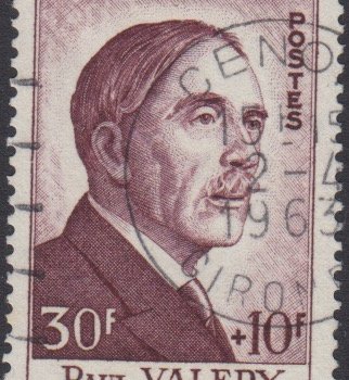 France SG1220 | Paul Valery 30f + 10f 1954 (used)