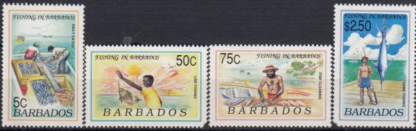 Barbados SG952-955 | Fishing in Barbados