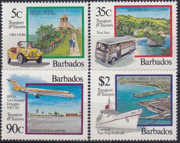 Barbados SG983-986 | Transport & Tourism