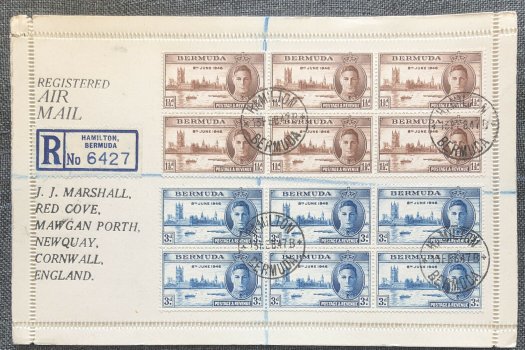 J.J.Marshall cover with Victory sets in blocks, from Bermuda