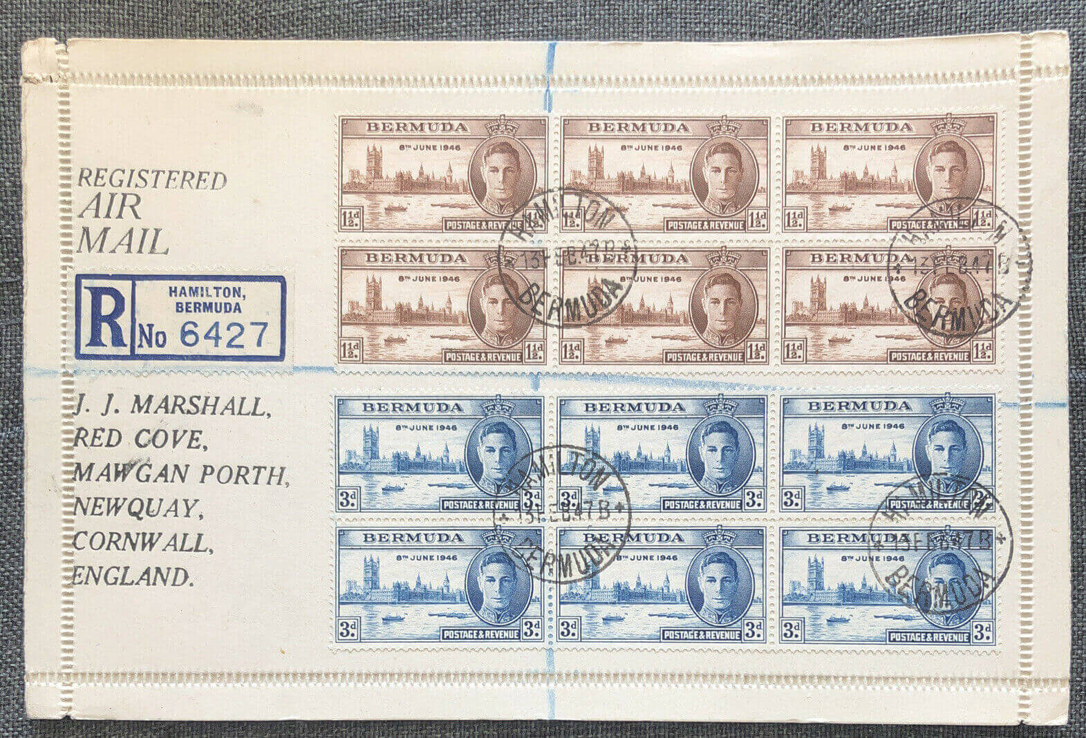 J.J.Marshall cover with Victory sets in blocks, to Bermuda